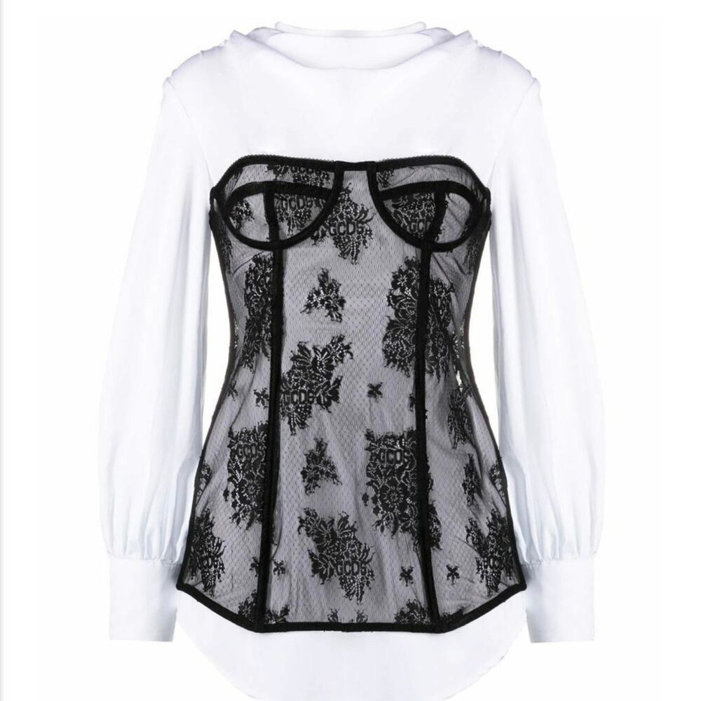 Black Lace Overlay Top - Picture 9 of 9